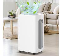 Bettizia Déshumidificateur mobile 26L/jour à 2 vitesses, déshumidificateur 43dB, déshumidificateur avec réservoir d'eau 4L & minuterie 24H, déshumidificateur