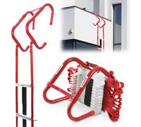 Bettizia Échelle d'incendie 4,5 m Échelle de secours Échelle suspendue pour 2 étages Échelle de secours avec crochet rétractable jusqu'à 450 kg Échelle de corde ignifuge