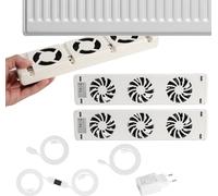 Bettizia kit d'extension pour radiateur, universel, adaptateur secteur inclus, 3 ventilateurs Duo Set