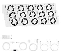 Bettizia kit d'extension pour radiateur, universel, adaptateur secteur inclus, 5 ventilateurs Trio Set
