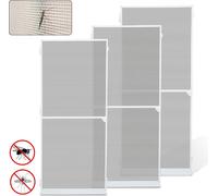 Bettizia Moustiquaire Porte moustiquaire Protection contre les insectes Porte battante avec cadre en aluminium Gaze 120 x 210 cm Blanc