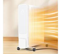 Bettizia Radiateur à huile 2500W 11 ailettes avec écran LCD Touchscreen WiFi App & Télécommande Radiateur à huile mobile 24h Timer chauffage Thermostat & protection contre la surchauffe Blanc
