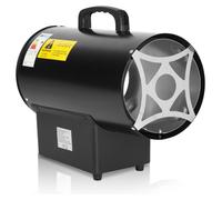 Bettizia Soufflerie de chauffage à gaz 15 kW direct, canon à gaz, débit d'air 320 m³/h, chauffage à gaz avec tuyau, détendeur, pour bouteille de propane/butane