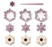 Betty Bossi, emporte-pièces « Cookie Cutter Snowflake, lot de 3 », en plastique (lot de 8 pièces), pour biscuits et petits gâteaux