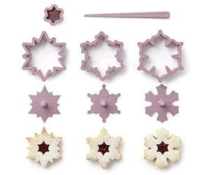 Betty Bossi, emporte-pièces « Cookie Cutter Snowflake, lot de 3 », en plastique (lot de 8 pièces), pour biscuits et petits gâteaux