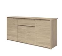 BETTY Buffet bas contemporain décor chene - L 185 cm Marron