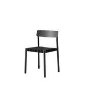 &Tradition Chaise Betty TK1 black. assise en ruban de lin tressé noir