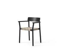 Betty TK9 Chaise de Salle à Manger avec Accoudoirs Noir/ Naturel