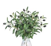 Betylifoy Branches d'Olivier Artificielles 10 Pièces Fausses Branches D'Olivier Tiges Fausses Tiges De Verdure Artificielles d'olive pour Vases Centres De Table Bouquets de Mariage Décor à la Maison