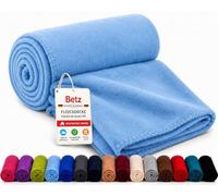 Betz Couverture Polaire uni de Luxe Plaid en Polaire Taille 130x170 cm Qualité 180 g/m² Couleur Bleu Clair