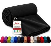Betz Couverture Polaire uni de Luxe Plaid en Polaire Taille 130x170 cm Qualité 180 g/m² Couleur Noir