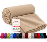 Betz Couverture Polaire Uni de Luxe Plaid en Polaire Taille 130x170 cm Qualité 180 g/m² Couleur Sable