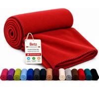 Betz de Luxe Couverture Polaire Plaid en Polaire Taille 130x170 cm qualité 180 g/m² Couleur Rouge