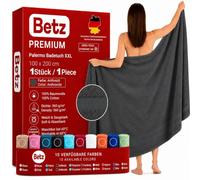 Betz Drap de Bain XXL 100 x 200 cm 100% Coton - Serviette de Sauna et de Plage en Tissu éponge Doux - Facile d'entretien et très absorbante - Série Palermo - Couleur Anthracite