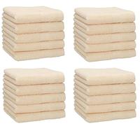 Betz Lot de 20 Serviettes débarbouillettes Premium Taille: 30x30 cm 100% Coton Couleur Beige