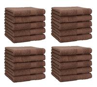 Betz Lot de 20 Serviettes débarbouillettes Premium Taille: 30x30 cm 100% Coton Couleur Marron Noisette