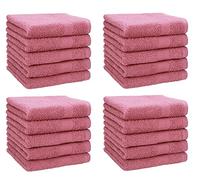 Betz Lot de 20 Serviettes débarbouillettes Premium Taille: 30x30 cm 100% Coton Couleur Vieux Rose