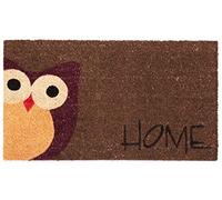Betz paillasson rectangulaire coloré essuie-Pieds Tapis en Fibre de Coco Hibou Home Couleur Marron Taille 45x75 cm