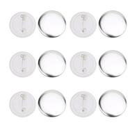 Beufee 100 ensembles de fournitures de fabricant de boutons, broches de boutons en métal de 37mm, pièces de badges ronds, couvercles de fabricant de broches DIY pour presse à main