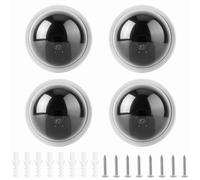 Beufee 4PCS Fausses caméras de sécurité, dôme de vidéosurveillance factice (Blanche)
