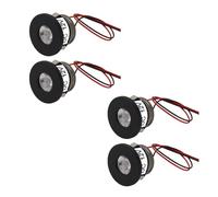 Beufee 4PCS Mini Spot LED, Spot Encastrable 15 Degrés 1 Watt 80LM Plafond Encastré Lumière Oeuvre Mini Lumière pour Vitrine de Bijoux 12VDC