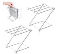 Beufee Support de torchon, 2 pièces Support de séchage de torchon de comptoir 4 Bras Support de séchage de Serviette Support de Serviette Vertical Pliant pour (Gris Clair)