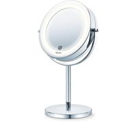 Beurer Miroir de maquillage BS 55 – éclairage LED avec variateur, chromé, 1x/7x, 13 cm
