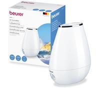 Beurer LB 37 Humidificateur d'air avec nébulisation à ultrasons, diffuseur d'arôme intégré, humidificateur avec mode nuit silencieux pour la chambre, réservoir de 2L pour pièces jusqu'à 20 m², blanc