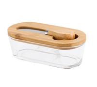 Beurrier | 300 ml Transparent Hermétique Vintage Carré, Bac à beurre avec couvercle de comptoir | Convient pour la maison, le réfrigérateur, les bureaux, les appartements, les maisons d'étudiant, les
