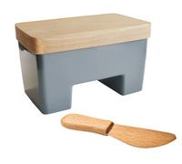 Beurrier à eau - PRACTIC - Gris - Bois de hêtre - Sans BPA - Inclus : Flotteur