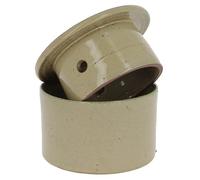 Beurrier à Eau Rond Beige en Grès de Noron - Poterie Turgis - 210g - Produits-Normandie