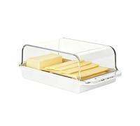 Beurrier avec couvercle - Distributeur transparent maison de campagne - Beurrier couvert - Pour récipient de réfrigérateur, porte de réfrigérateur, cuisine, maison, dortoir, camping