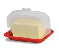 Beurrier avec Couvercle Grand Récipient à Beurre en Plastique Blanc pour Cuisine et Réfrigérateur Sans BPA Lavable Lave-Vaisselle
