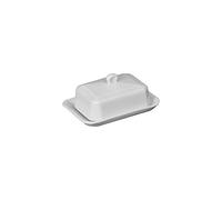 Girard Beurrier rectangulaire 250g avec couvercle cloche en porcelaine blanc