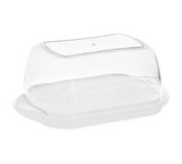 Beurrier - Classique - 18,5 x 11 x 7 cm - Transparent et blanc