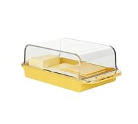 Beurrier couvert avec couvercle - Distributeur hermétique de maison de campagne - Plateau porte-beurre transparent - Pour étagère de réfrigérateur, porte de réfrigérateur, cuisine, maison, dortoir