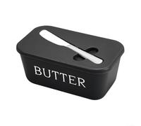Beurrier en plastique avec rainure pour couvercle et spatule, grand contenant à beurre pour rangement de cuisine, boîte multifonction pour beurre et fromage pour biscuits, noix et condiments, passe au