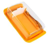 Beurrier en Plastique Coupe-beurre et Fourchette Inox, Couvercle | Boîte Transparente Facile à Nettoyer, pour Margarine et Fromage Frais, Préparation Culinaire ou Pâtisserie