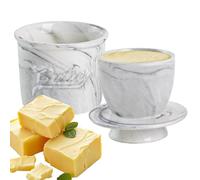 Beurrier français avec couvercle de rangement | Beurrier français en céramique pour table de cuisine et de salle à manger, fêtes, brunch, repas de famille, pique-niques