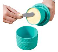 Beurrier français - Présentation élégante - 10 x 9 cm - Beurrier en silicone avec couvercle - Porte-récipient avec tuyau d'eau - Utilisation polyvalente - Pour les cuisiniers amateurs, pour le