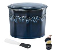 Beurrier français VEGOATY avec couteau en céramique : cloche à beurre en céramique de 280 ml pour un beurre frais et tartinable, beurrier refroidi à l’eau pour les amies et les mamans