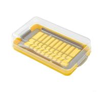 Beurrier Hermétique avec Grille de en Acier - Boîte à Étanche pour , Idéal pour Blocs de 250g et 454g, Design Compact Jaune(S)
