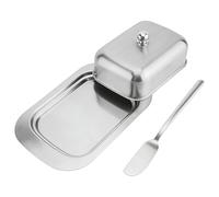 Beurrier hermétique en acier inoxydable avec tartineur, grand support à beurre avec couvercle, pour maison, cuisine, appartement, ferme, restaurant, café, boulangerie, camping, pique-nique