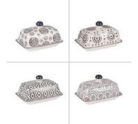 Beurrier avec couvercle cloche Grès NELSON Fleurs TABLE PASSION