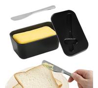 Beurrier pour réfrigérateur, beurrier avec couvercle et coupe-légumes pour plan de travail, gâchette pour garde-manger, réfrigérateur, étagère, table, salle à manger, pique-nique, brunch, boulangerie