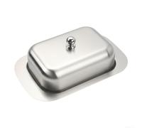 Beurrier pour réfrigérateur - Design fin et peu encombrant | Couvercle hermétique, garde le beurre frais, acier inoxydable 201, pour blocs standard de 250 g