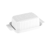 Beurrier strié en porcelaine 21x12 cm - Table Passion