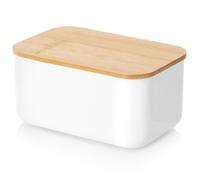 Beurrier - Vilde - Acier Blanc - Couvercle Bambou - Forme Classique