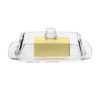 beurriers Boîte rectangulaire en verre Transparent, beurrier, assiette à beurre avec couvercle, Dessert aux fruits, plat de petit déjeuner