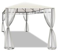 Beusi - gazebo de jardin en fer 3x2 mt avec couverture en polyester et 4 moustiquaires latérales avec fermetures éclair et lacets